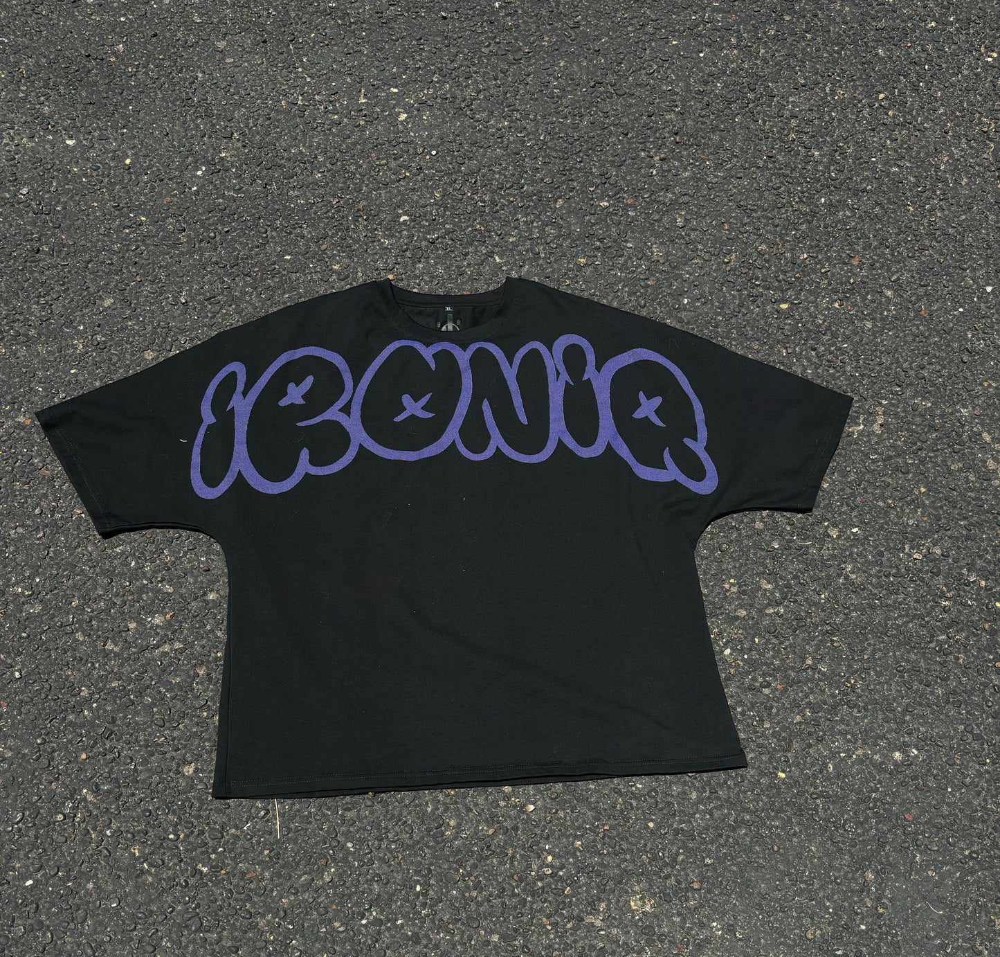 Black & Purple Boxy Tee