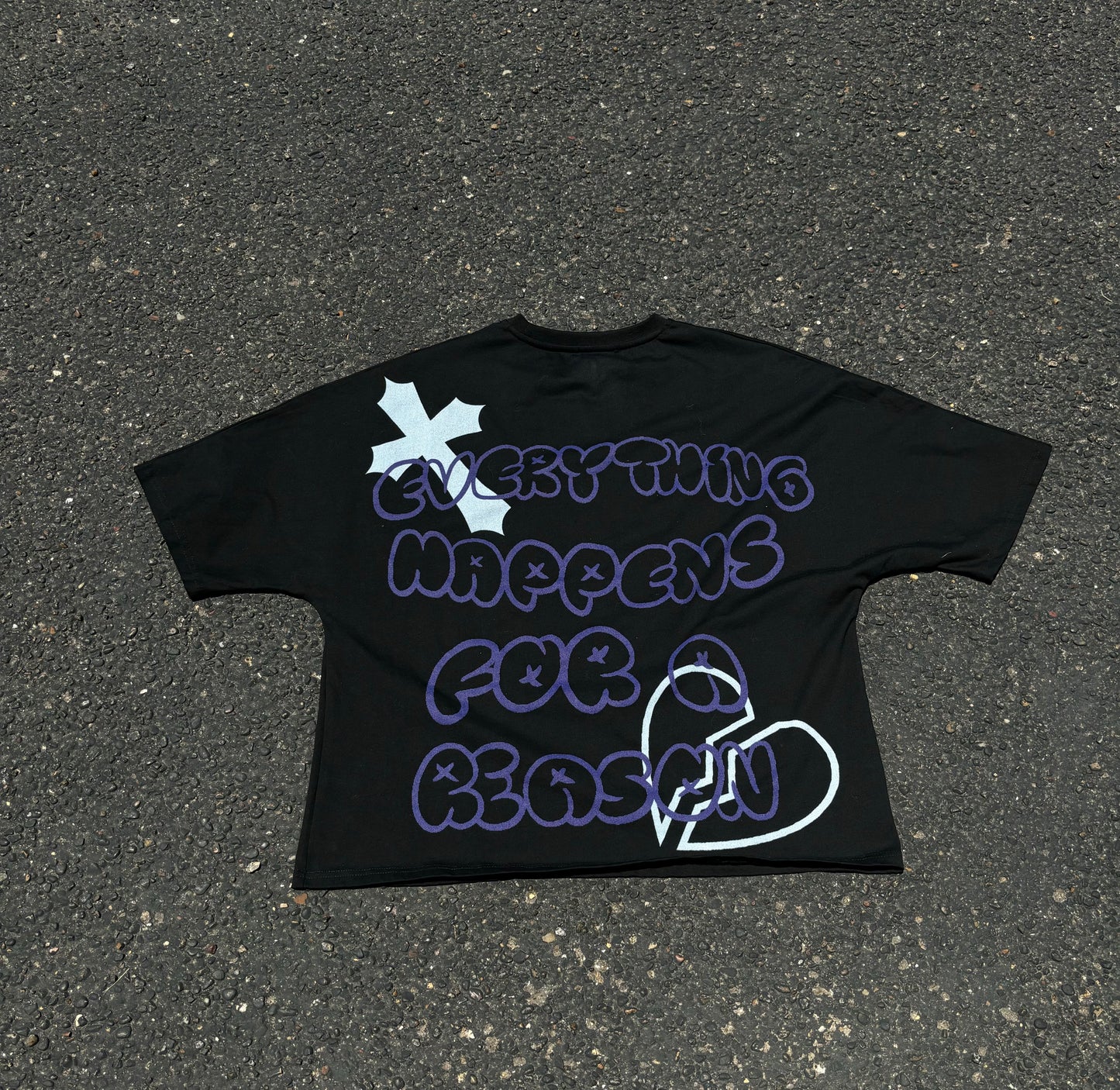 Black & Purple Boxy Tee